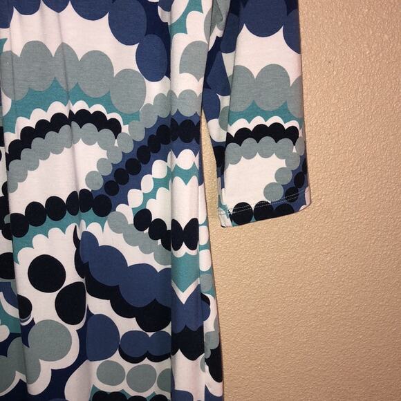 Boden Professional Boho Hippie Girlie Blue Green Rhinestone Collar Midi Dress 6 - Picture 3 of 9